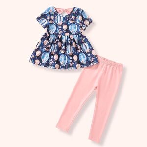 Pete + Lucy Floral Flight Pants Set